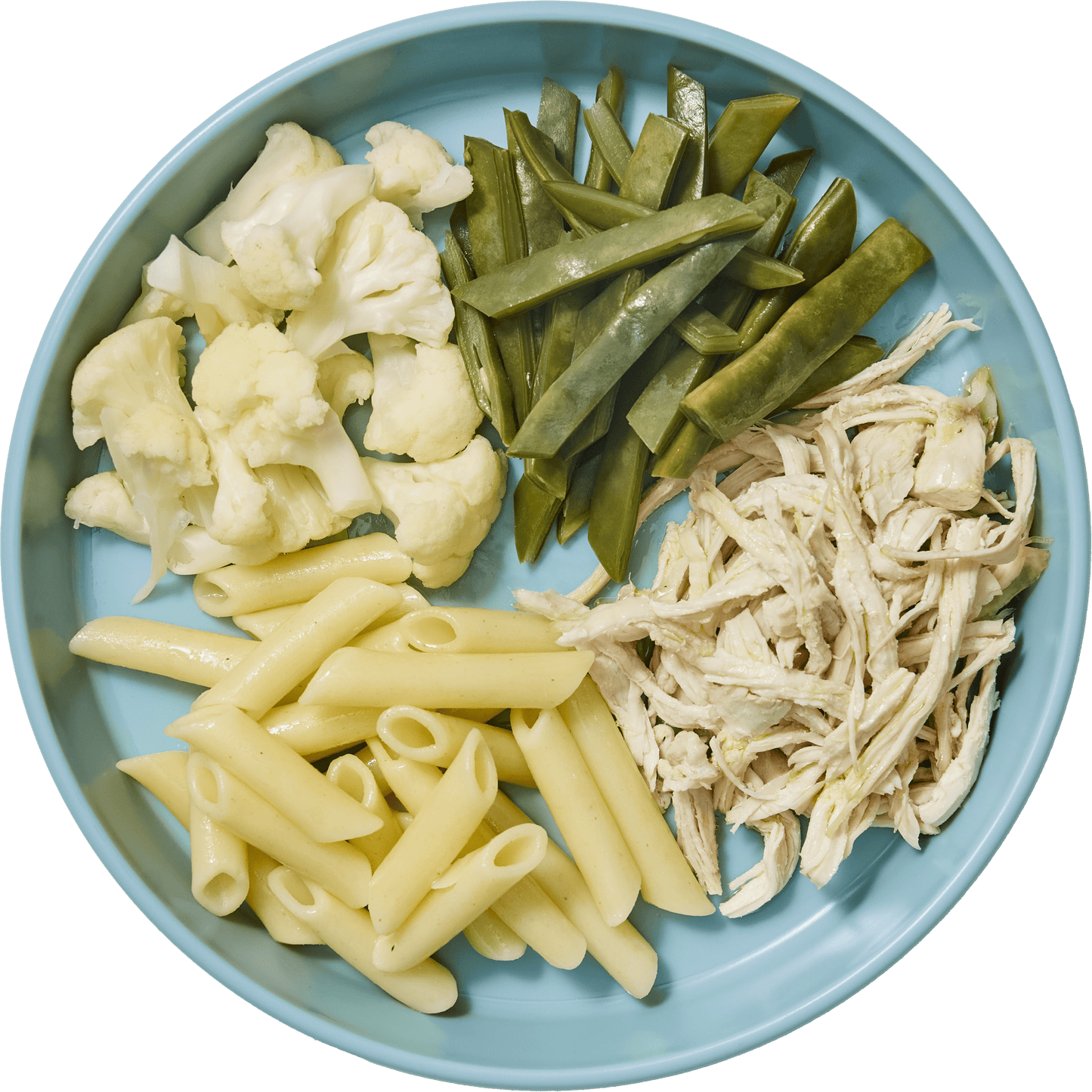 Pasta y pollo con verduras