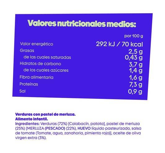 Pastel de merluza con verduras