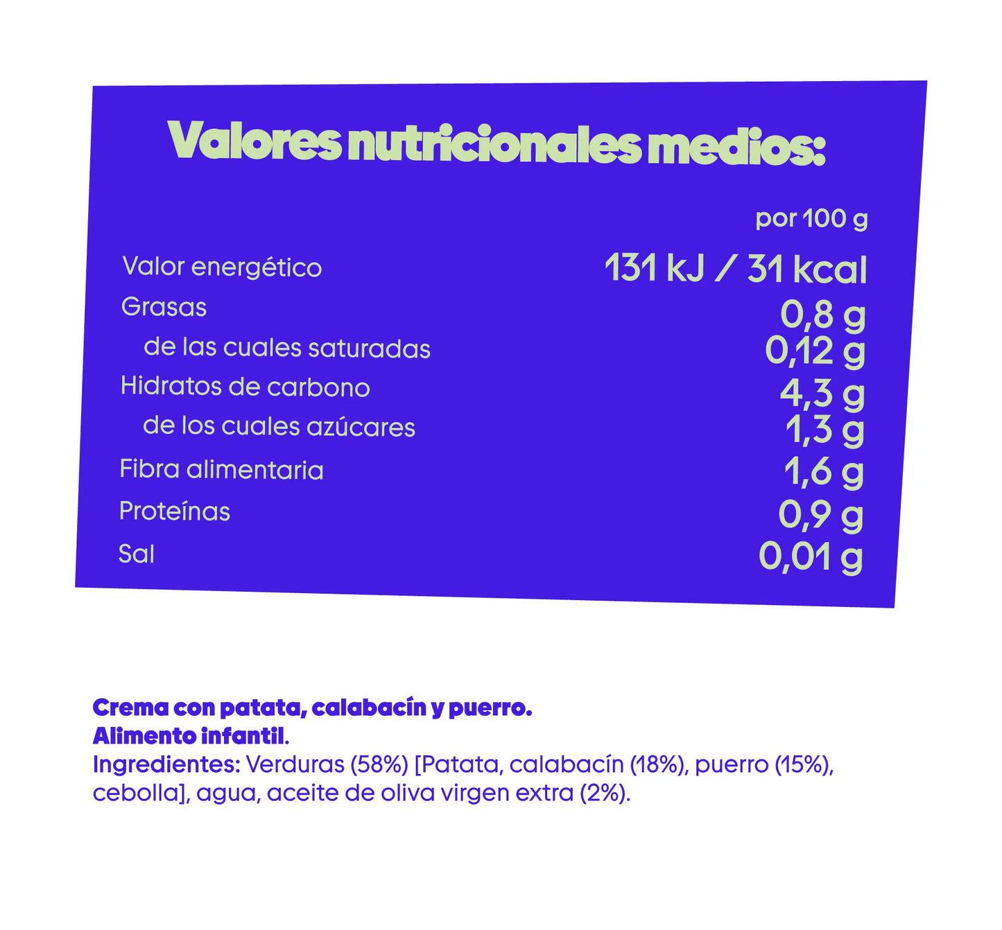 Patata, calabacín y puerro