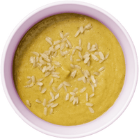 Verduras con pollo y lentejas + granitos de arroz