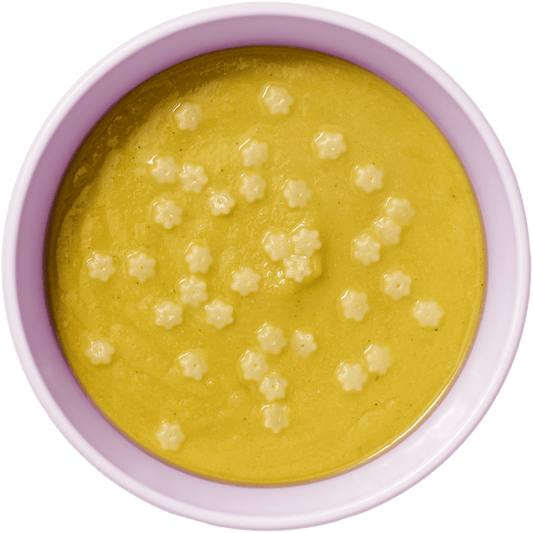 Verduras con merluza y garbanzos + estrellitas