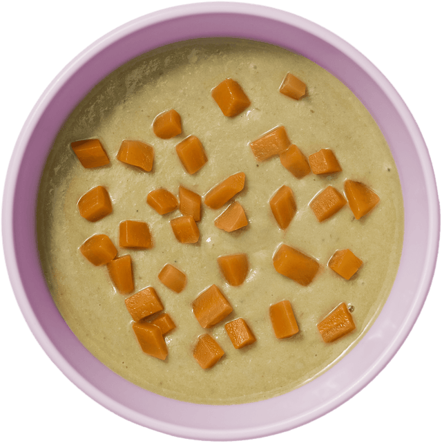 Verduras con lentejas + trocitos de zanahoria