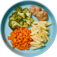 Mini burgers con verdura y pasta