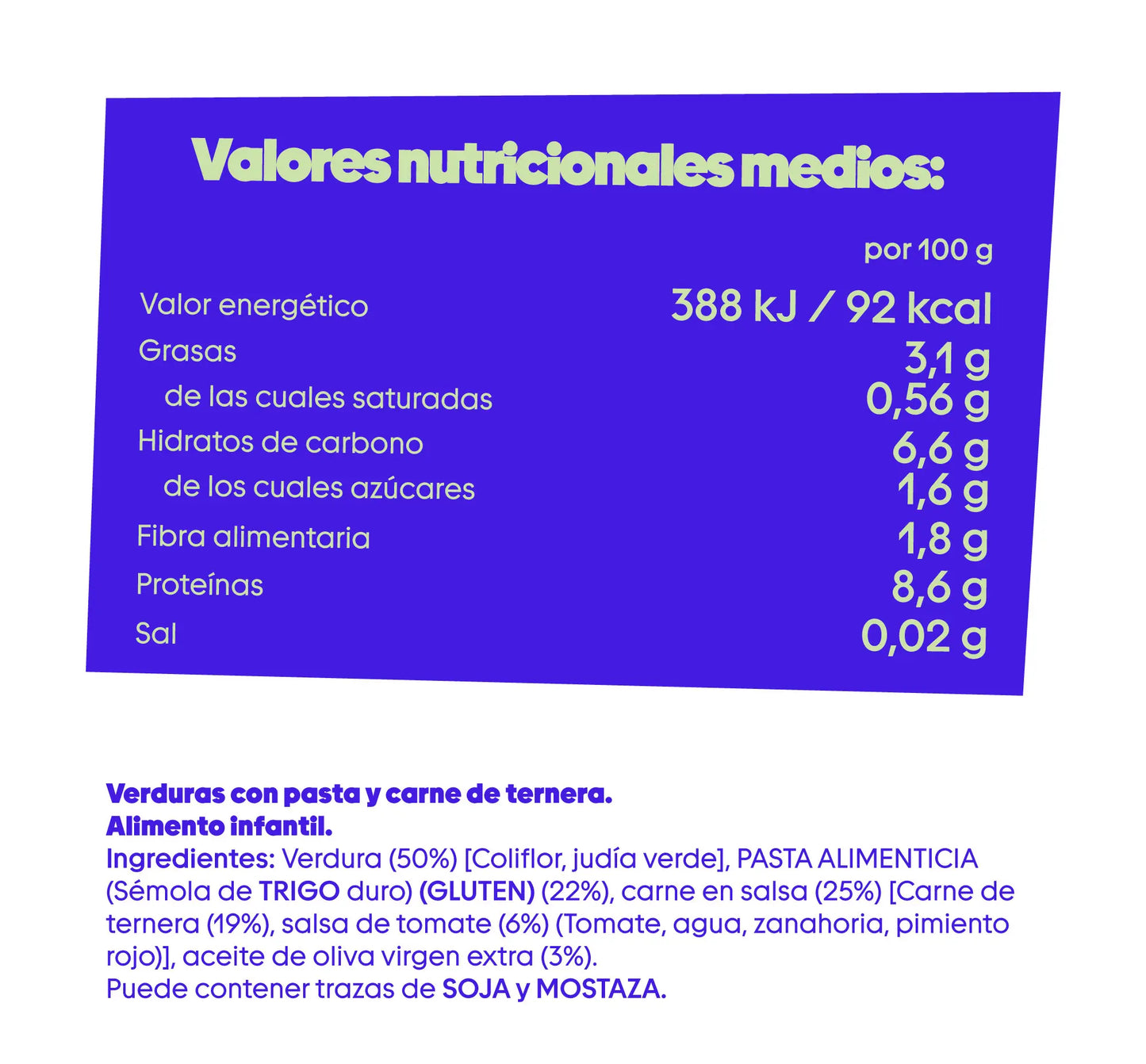 Ternera en salsa con verduras y pasta