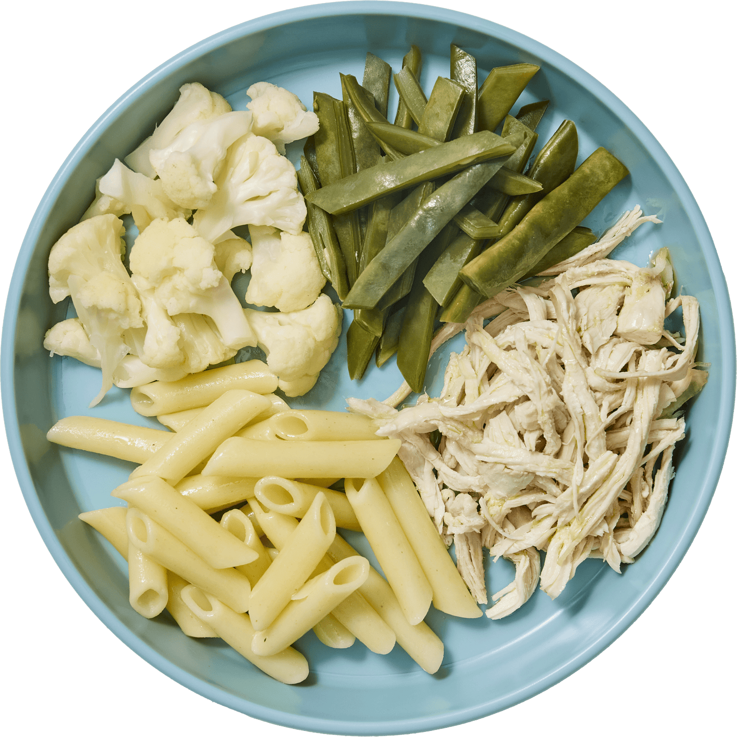 Pasta y pollo con verduras