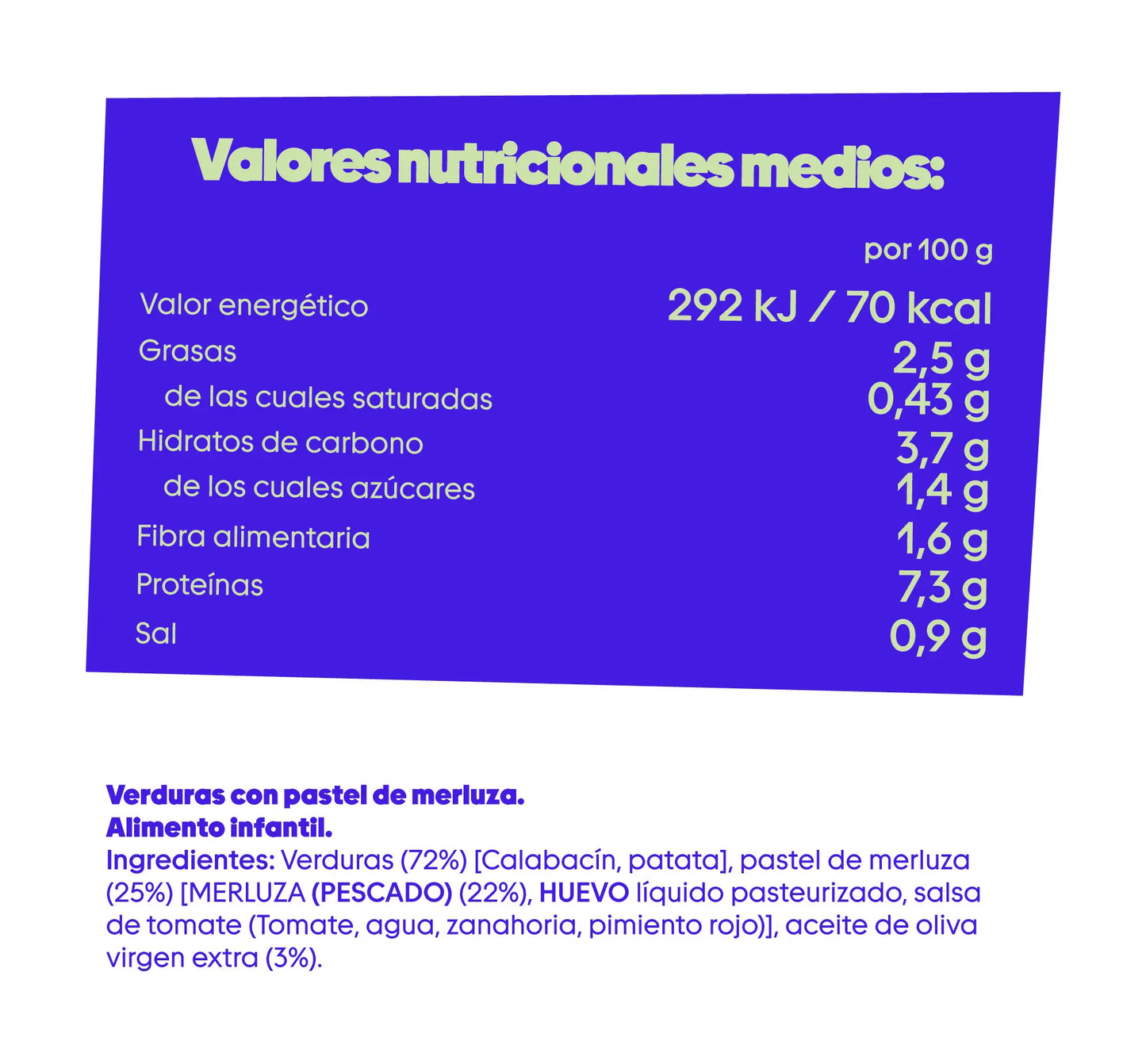 Pastel de merluza con verduras