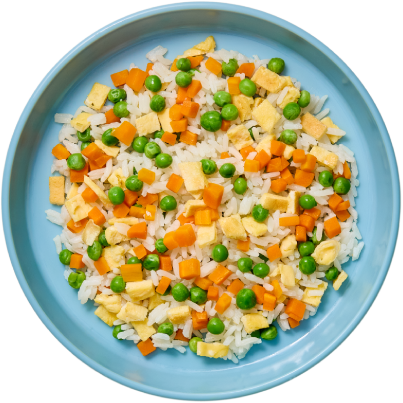 Rice with vegetables and egg